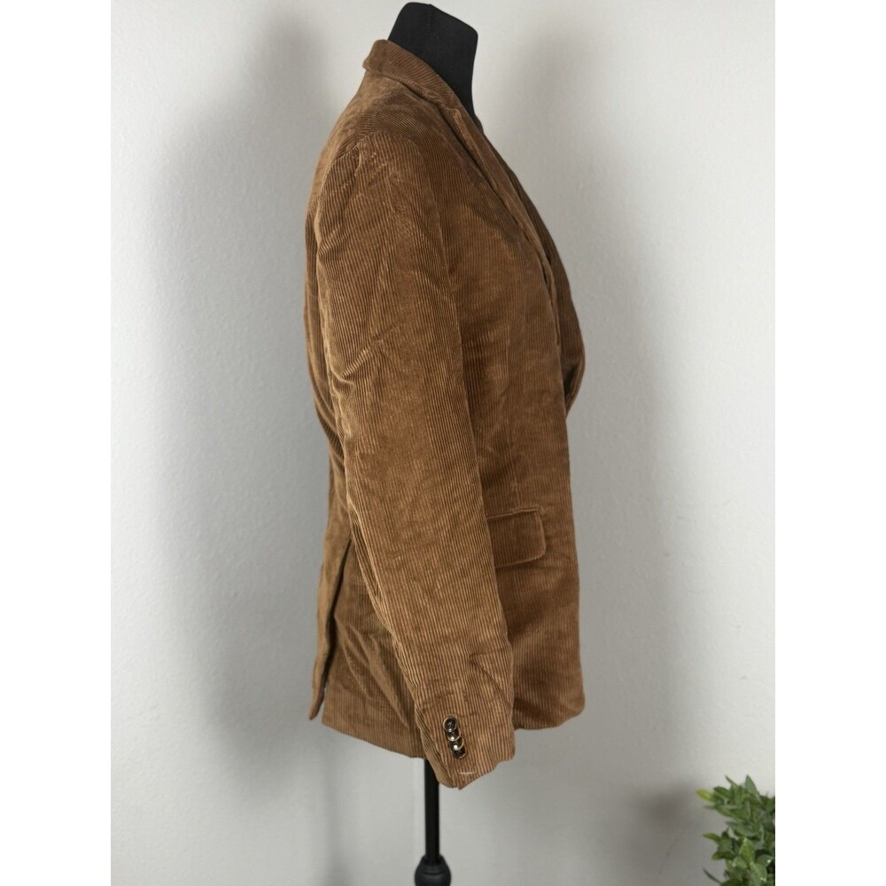 MNG Man Corduroy Blazer Men’s 40R Slim Fit Brown Tan 2-Button Sport Coat - Picture 4 of 16